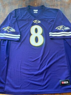NFLPA Baltimore Ravens Lamar Jackson Jersey Size 3XL Purple Jersey NFL #8